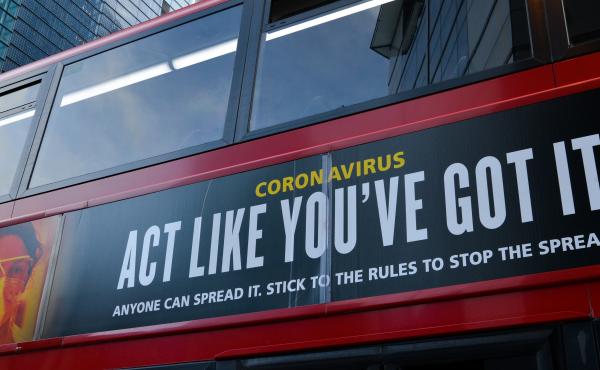 Moderna will test new COVID-19 vaccine booster doses, saying that while its vaccine should protect against variants found in the U.K. and South Africa, it isn't as effective against the South African strain. Here, a bus in London carries a sign telling pe Moderna will test new COVID-19 vaccine booster doses, saying that while its vaccine should protect against variants found in the U.K. and South Africa, it isn't as effective against the South African strain. Here, a bus in London carries a sign telling pe
