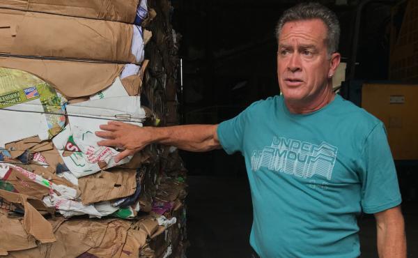 Kevin Carducci is part owner and plant manager of Omni Recycling. He says it costs the business $1 million a year to get rid of the plastics that can't be recycled. Kevin Carducci is part owner and plant manager of Omni Recycling. He says it costs the business $1 million a year to get rid of the plastics that can't be recycled.