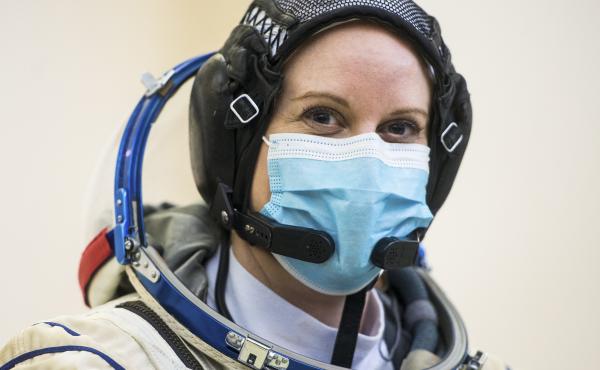 NASA astronaut Kate Rubins participates in Soyuz qualification exams on Wednesday at the Gagarin Cosmonaut Training Center just outside Moscow. NASA astronaut Kate Rubins participates in Soyuz qualification exams on Wednesday at the Gagarin Cosmonaut Training Center just outside Moscow.