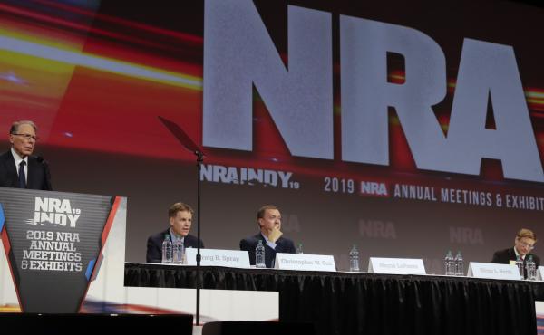 The National Rifle Association's annual meeting in 2019 in Indiana. The NRA filed for Chapter 11 bankruptcy Friday, saying it aims to reincorporate as a nonprofit in Texas and leave New York, where the state has filed a fraud suit against it. The National Rifle Association's annual meeting in 2019 in Indiana. The NRA filed for Chapter 11 bankruptcy Friday, saying it aims to reincorporate as a nonprofit in Texas and leave New York, where the state has filed a fraud suit against it.
