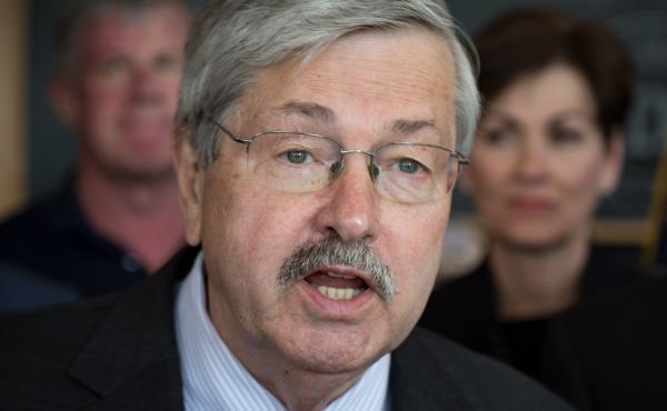 Governor Terry Branstad signs a bill in Cumming, Iowa on May 9th. He's awaiting Senate confirmation to be the next ambassador to China. Governor Terry Branstad signs a bill in Cumming, Iowa on May 9th. He's awaiting Senate confirmation to be the next ambassador to China.