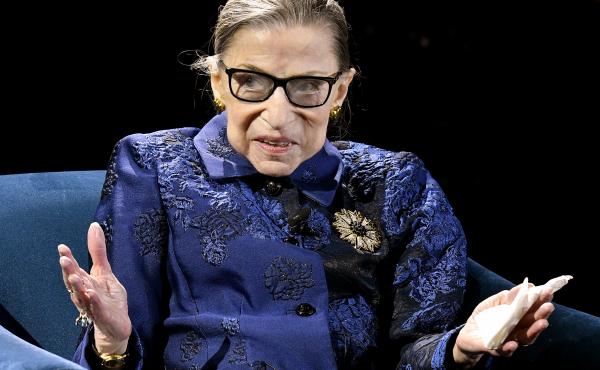 Justice Ruth Bader Ginsburg speaks onstage at the Fourth Annual Berggruen Prize Gala celebrating 2019 Laureate Supreme Court Justice Ruth Bader Ginsburg in New York City. The U.S. Navy announced that a future ship will be named in her honor. Justice Ruth Bader Ginsburg speaks onstage at the Fourth Annual Berggruen Prize Gala celebrating 2019 Laureate Supreme Court Justice Ruth Bader Ginsburg in New York City. The U.S. Navy announced that a future ship will be named in her honor.