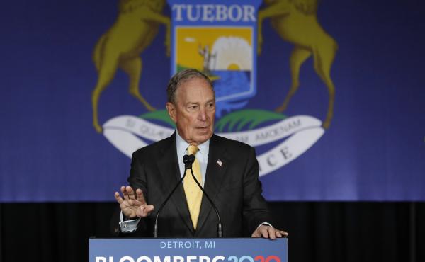 Democratic presidential candidate and former New York City Mayor Michael Bloomberg talks to supporters on Feb. 4 in Detroit. Democratic presidential candidate and former New York City Mayor Michael Bloomberg talks to supporters on Feb. 4 in Detroit.