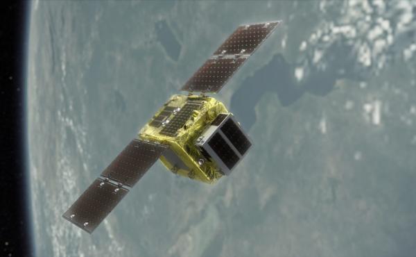 A rendering showing ELSA-d's concept of operations. The mission aims to demonstrate technology that could help clear space debris. A rendering showing ELSA-d's concept of operations. The mission aims to demonstrate technology that could help clear space debris.