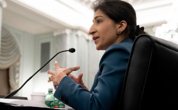Federal Trade Commission chair Lina Khan is one of the most prominent progressive voices calling for more aggressive curbs on the dominance of big companies. Federal Trade Commission chair Lina Khan is one of the most prominent progressive voices calling for more aggressive curbs on the dominance of big companies.