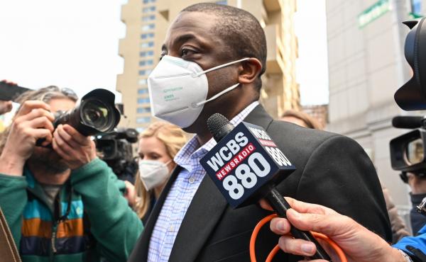 New York Lt. Gov. Brian Benjamin leaves the U.S. District Courthouse on Tuesday in New York City. New York Lt. Gov. Brian Benjamin leaves the U.S. District Courthouse on Tuesday in New York City.
