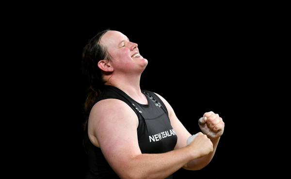New Zealand weightlifter Laurel Hubbard celebrates completing a lift at the 2018 Commonwealth Games in Australia. Hubbard has been named to New Zealand's team at the Tokyo Olympics, making her the first openly transgender competitor at the Olympics. New Zealand weightlifter Laurel Hubbard celebrates completing a lift at the 2018 Commonwealth Games in Australia. Hubbard has been named to New Zealand's team at the Tokyo Olympics, making her the first openly transgender competitor at the Olympics.