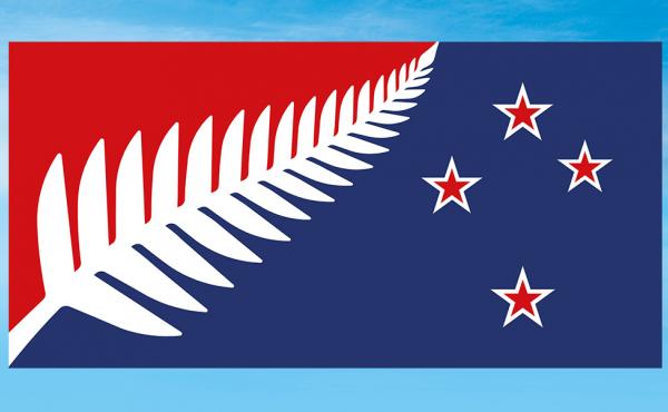 The "Silver Fern (Red, White and Blue)" design is nearly identical to the winning alternative design, and is by the same designer, Kyle Lockwood. The red represents "heritage and sacrifices made," he says. The "Silver Fern (Red, White and Blue)" design is nearly identical to the winning alternative design, and is by the same designer, Kyle Lockwood. The red represents "heritage and sacrifices made," he says.