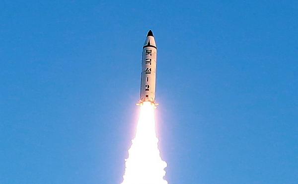 A photo taken in February 2017 and released by North Korea's official Korean Central News Agency (KCNA) shows the launch of the solid-fuel medium long-range ballistic missile Pukguksong-2 at an undisclosed location. A photo taken in February 2017 and released by North Korea's official Korean Central News Agency (KCNA) shows the launch of the solid-fuel medium long-range ballistic missile Pukguksong-2 at an undisclosed location.