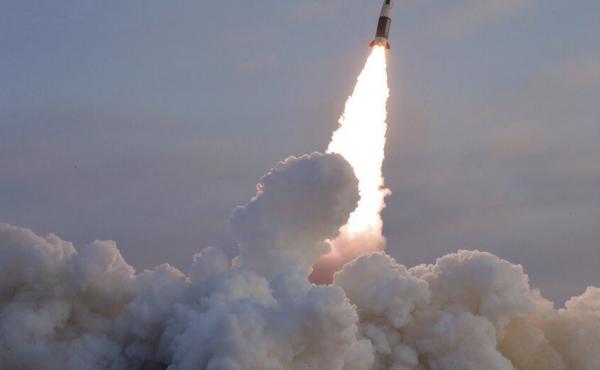 This photo provided by the North Korean government, shows what it says a test-fire of tactical guided missile in North Korea Monday, Jan. 17, 2022. This photo provided by the North Korean government, shows what it says a test-fire of tactical guided missile in North Korea Monday, Jan. 17, 2022.