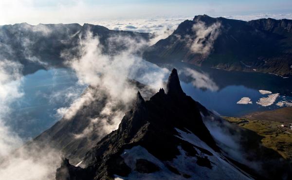 Mount Paektu, which sits on the border with China, is known in North Korea as the "sacred mountain of revolution" and considered the legendary birthplace of Kim Jong Il and Korean culture. Mount Paektu, which sits on the border with China, is known in North Korea as the "sacred mountain of revolution" and considered the legendary birthplace of Kim Jong Il and Korean culture.