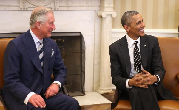 Prince Charles, Prince of Wales smiles with President Obama at the White House Thursday. Prince Charles, Prince of Wales smiles with President Obama at the White House Thursday.