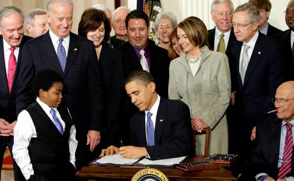 Barack Obama signs the Affordable Care Act in the East Room of the White House in Washington on March 23, 2010. Barack Obama signs the Affordable Care Act in the East Room of the White House in Washington on March 23, 2010.