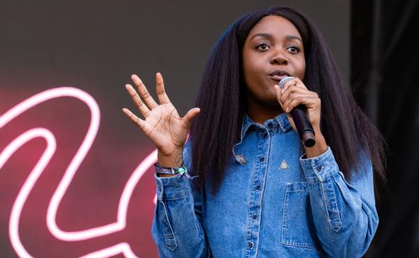 "I think we've been tricked into believing that we have to constantly consume, and I think challenging the way we consume is important," Noname says. "I think we've been tricked into believing that we have to constantly consume, and I think challenging the way we consume is important," Noname says.