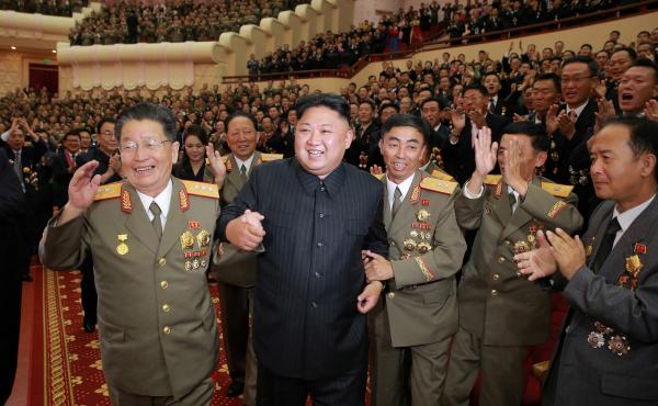 North Korean leader Kim Jong Un at a celebration for scientists and engineers who contributed to the nation's latest nuclear test. North Korean leader Kim Jong Un at a celebration for scientists and engineers who contributed to the nation's latest nuclear test.