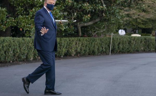 U.S. President Donald Trump before being taken to Walter Reed National Military Medical Center. U.S. President Donald Trump before being taken to Walter Reed National Military Medical Center.