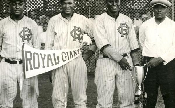 Pictured from left to right: catcher O'Neal Pullen, pitcher Ajay Johnson, shortstop Biz Mackey and manager Lonnie Goodwin Pictured from left to right: catcher O'Neal Pullen, pitcher Ajay Johnson, shortstop Biz Mackey and manager Lonnie Goodwin