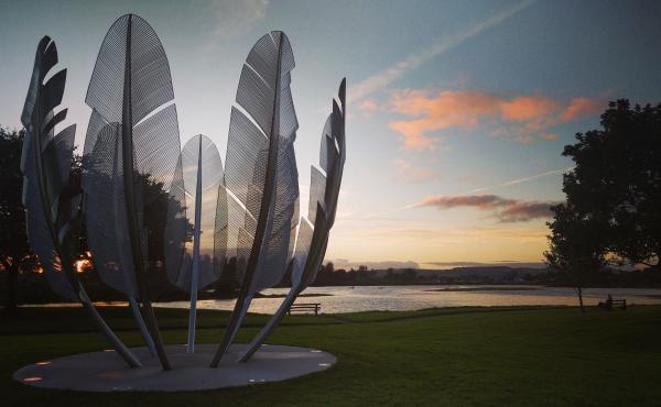 The Kindred Spirits sculpture in Midleton, County Cork, Ireland, pays tribute to a gift from the Choctaw nation to help during the 19th century potato famine. Ireland paid it back with donations to the Navajo and Hopi nations to help them during the pande The Kindred Spirits sculpture in Midleton, County Cork, Ireland, pays tribute to a gift from the Choctaw nation to help during the 19th century potato famine. Ireland paid it back with donations to the Navajo and Hopi nations to help them during the pande