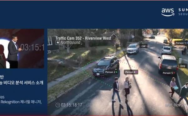 In this video, Amazon's Ranju Das demonstrates real-time facial recognition to an audience. It shows video from a traffic cam that he said was provided by the city of Orlando, where police have been trying the technology out. In this video, Amazon's Ranju Das demonstrates real-time facial recognition to an audience. It shows video from a traffic cam that he said was provided by the city of Orlando, where police have been trying the technology out.