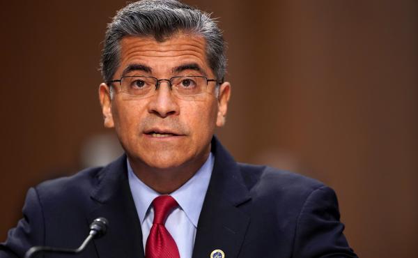 Secretary of Health and Human Services Xavier Becerra said the overdose epidemic has grown so severe that new measures are needed to keep people with addiction alive. He is seen here on Capitol Hill in September. Secretary of Health and Human Services Xavier Becerra said the overdose epidemic has grown so severe that new measures are needed to keep people with addiction alive. He is seen here on Capitol Hill in September.