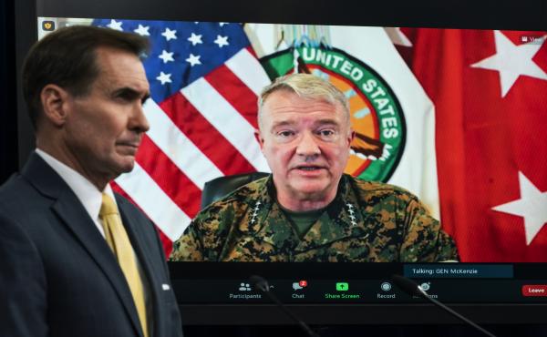 The Pentagon has retreated from its defense of a drone strike that killed multiple civilians in Afghanistan last month. Gen. Frank McKenzie, who's shown here on screen in August as he speaks from MacDill Air Force Base, in Tampa, Fla., head of U.S. Centra The Pentagon has retreated from its defense of a drone strike that killed multiple civilians in Afghanistan last month. Gen. Frank McKenzie, who's shown here on screen in August as he speaks from MacDill Air Force Base, in Tampa, Fla., head of U.S. Centra