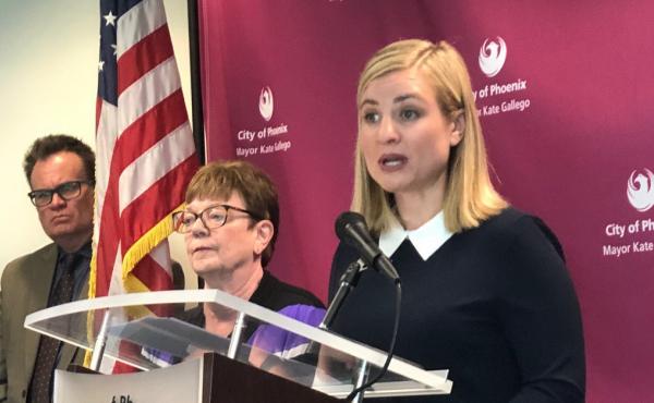 Phoenix Mayor Kate Gallego, pictured March 3 at City Hall in Phoenix, says the city needs more help responding to the coronavirus. Phoenix Mayor Kate Gallego, pictured March 3 at City Hall in Phoenix, says the city needs more help responding to the coronavirus.