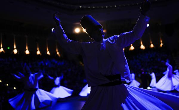 Whirling dervishes perform during a Sheb-i Arus ceremony in Konya, Turkey, on Dec. 17. Every December the Anatolian city hosts a series of events to commemorate the death of 13th century Islamic scholar, poet and Sufi mystic Jalaladdin Rumi. Whirling dervishes perform during a Sheb-i Arus ceremony in Konya, Turkey, on Dec. 17. Every December the Anatolian city hosts a series of events to commemorate the death of 13th century Islamic scholar, poet and Sufi mystic Jalaladdin Rumi.