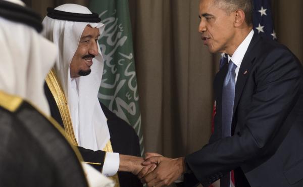 President Obama shakes hands with Saudi King Salman bin Abdulaziz Al Saud following a meeting in November at the G20 summit in Antalya, Turkey. President Obama shakes hands with Saudi King Salman bin Abdulaziz Al Saud following a meeting in November at the G20 summit in Antalya, Turkey.