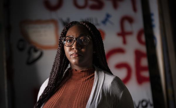 Leesa Kelly of Minneapolis, Minn., has been collecting plywood protest murals with the organization, Save the Boards, since the civil unrest following killing of George Floyd. Leesa Kelly of Minneapolis, Minn., has been collecting plywood protest murals with the organization, Save the Boards, since the civil unrest following killing of George Floyd.