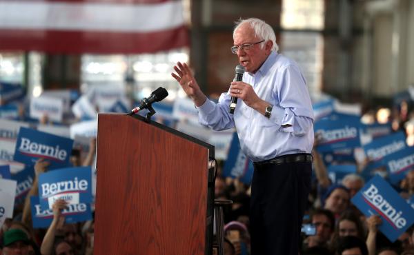Democratic presidential candidate Bernie Sanders speaks during a campaign event on Monday in Richmond, Calif. The independent senator identifies as a democratic socialist. Democratic presidential candidate Bernie Sanders speaks during a campaign event on Monday in Richmond, Calif. The independent senator identifies as a democratic socialist.