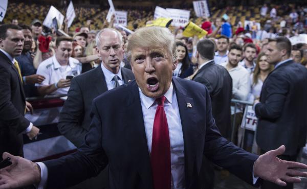 It isn't just the people who went to Trump rallies who think he'll do a good job as president. Here, Trump turns to talk to members of the press at an event in Orlando in March. It isn't just the people who went to Trump rallies who think he'll do a good job as president. Here, Trump turns to talk to members of the press at an event in Orlando in March.
