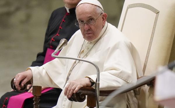 Pope Francis listens to speeches during his weekly general audience in the Pope Paul VI hall at the Vatican, Wednesday, Oct. 6, 2021. Pope Francis listens to speeches during his weekly general audience in the Pope Paul VI hall at the Vatican, Wednesday, Oct. 6, 2021.