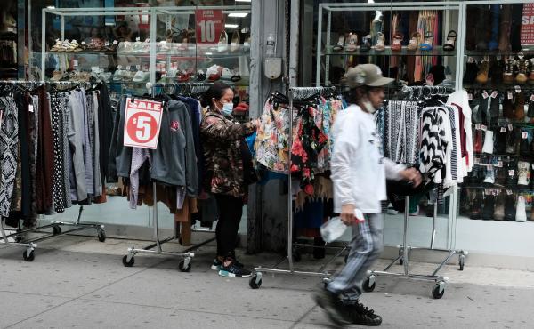 People shop in the Brooklyn borough of New York City in May. Poverty declined in 2020, according to the U.S. Census Bureau's Supplemental Poverty Measure. People shop in the Brooklyn borough of New York City in May. Poverty declined in 2020, according to the U.S. Census Bureau's Supplemental Poverty Measure.