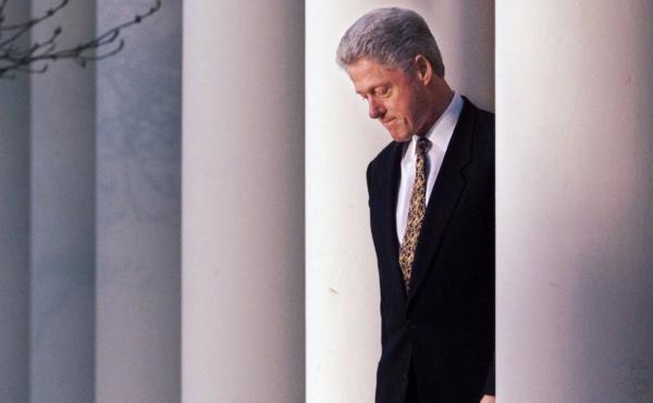 President Clinton in the Rose Garden of the White House on Dec. 11, 1998, before delivering a statement on the impeachment inquiry. President Clinton in the Rose Garden of the White House on Dec. 11, 1998, before delivering a statement on the impeachment inquiry.