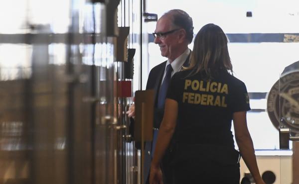Brazil's Olympic Committee chief, Carlos Nuzman, resigned from his post after being arrested on Oct. 5. He's seen here coming to the Brazilian Federal Police building in Rio de Janeiro for questioning on Sept. 5. Brazil's Olympic Committee chief, Carlos Nuzman, resigned from his post after being arrested on Oct. 5. He's seen here coming to the Brazilian Federal Police building in Rio de Janeiro for questioning on Sept. 5.