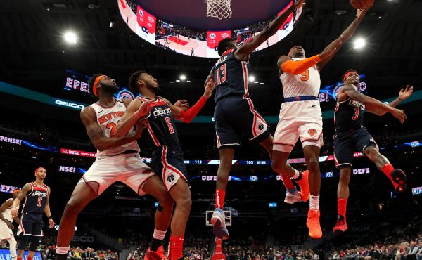 The New York Knicks and Washington Wizards square off on March 10, the day before the NBA suspended its season because of the coronavirus. The New York Knicks and Washington Wizards square off on March 10, the day before the NBA suspended its season because of the coronavirus.