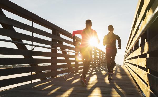 Running and other moderate exercise can protect against lifestyle disease. A new study shows training for a marathon slows cardiovascular aging. Running and other moderate exercise can protect against lifestyle disease. A new study shows training for a marathon slows cardiovascular aging.