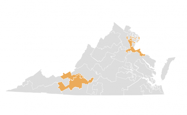Challenged Virginia state senate districts Challenged Virginia state senate districts