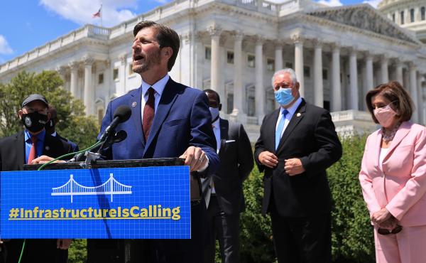 Rep. Greg Stanton, D-Ariz., speaks during a news conference about infrastructure outside the U.S. Capitol on May 12, 2021. Rep. Greg Stanton, D-Ariz., speaks during a news conference about infrastructure outside the U.S. Capitol on May 12, 2021.
