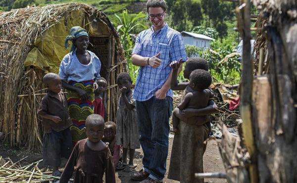 Michael Sharp visited Elizabeth Namavu and children in Mubimbi Camp, home to displaced persons in the Democratic Republic of Congo, during his time in the country. When he was killed, he was part of a U.N. mission. Michael Sharp visited Elizabeth Namavu and children in Mubimbi Camp, home to displaced persons in the Democratic Republic of Congo, during his time in the country. When he was killed, he was part of a U.N. mission.