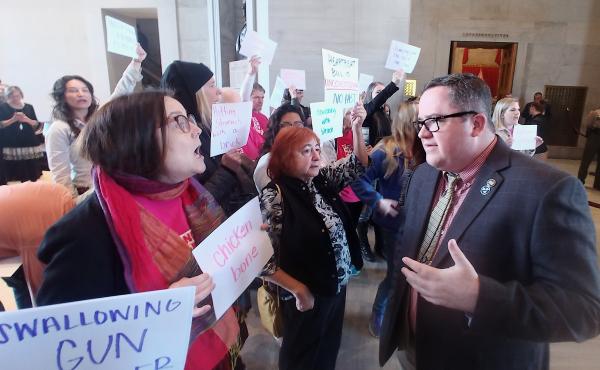 In the Tennessee capitol, state Rep. Matthew Hill took heat from abortion-rights proponents last month who had gathered to protest a bill he favored that would ban abortions after about six weeks' pregnancy. That legislation was eventually thwarted in the In the Tennessee capitol, state Rep. Matthew Hill took heat from abortion-rights proponents last month who had gathered to protest a bill he favored that would ban abortions after about six weeks' pregnancy. That legislation was eventually thwarted in the