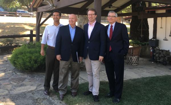 Reps. Carlos Curbelo, R-Fla., Kevin Brady, R-Texas, Peter Roskam, R-Ill., and Dave Schweikert R-Ariz., stand outside Rancho del Cielo in California, where they were crafting tax overhaul plans. Reps. Carlos Curbelo, R-Fla., Kevin Brady, R-Texas, Peter Roskam, R-Ill., and Dave Schweikert R-Ariz., stand outside Rancho del Cielo in California, where they were crafting tax overhaul plans.