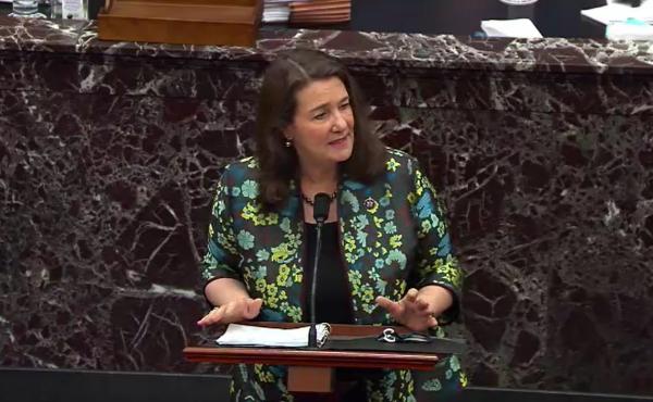Rep. Diana DeGette, D-Colo., speaks on the third day of former President Donald Trump's second impeachment trial, Thursday at the U.S. Capitol. DeGette referenced court documents and social media posts to argue that Trump supporters believed they were fol Rep. Diana DeGette, D-Colo., speaks on the third day of former President Donald Trump's second impeachment trial, Thursday at the U.S. Capitol. DeGette referenced court documents and social media posts to argue that Trump supporters believed they were fol