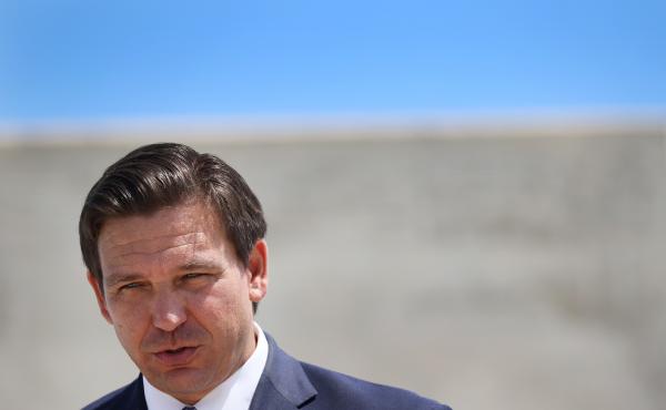 Florida Gov. Ron DeSantis speaks to the media about the cruise industry during a press conference at PortMiami in April. DeSantis faces criticism for failing to do all he could on Florida's biggest environmental threat: climate change. Florida Gov. Ron DeSantis speaks to the media about the cruise industry during a press conference at PortMiami in April. DeSantis faces criticism for failing to do all he could on Florida's biggest environmental threat: climate change.