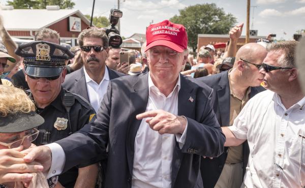 Donald Trump at the Iowa State Fair on August 2015 Donald Trump at the Iowa State Fair on August 2015