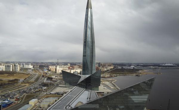 A view of the business tower Lakhta Centre, the headquarters of Russian gas monopoly Gazprom in St. Petersburg, Russia, on April 27. Russia has halted natural gas exports to neighboring Finland. A view of the business tower Lakhta Centre, the headquarters of Russian gas monopoly Gazprom in St. Petersburg, Russia, on April 27. Russia has halted natural gas exports to neighboring Finland.