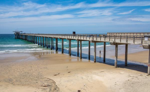 At the Ellen Browning Scripps Memorial Pier in southern California, researchers logged the warmest sea surface temperature in 102 years. At the Ellen Browning Scripps Memorial Pier in southern California, researchers logged the warmest sea surface temperature in 102 years.