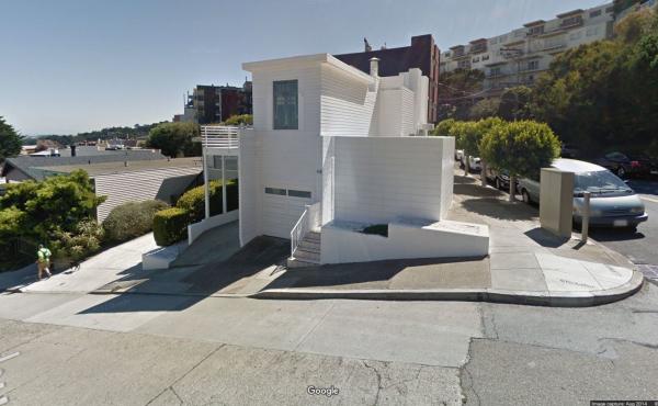 The Richard Neutra-designed home at 49 Hopkins Ave. in San Francisco, as seen in an old Google Street View photograph. The Richard Neutra-designed home at 49 Hopkins Ave. in San Francisco, as seen in an old Google Street View photograph.