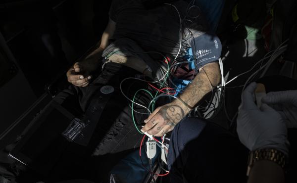 A man gets care in an ambulance after overdosing in San Francisco, California. A man gets care in an ambulance after overdosing in San Francisco, California.