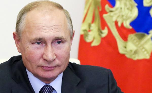Russian President Vladimir Putin attends a meeting on economic issues via video conference Thursday at his Novo-Ogaryovo residence outside Moscow. Russian President Vladimir Putin attends a meeting on economic issues via video conference Thursday at his Novo-Ogaryovo residence outside Moscow.